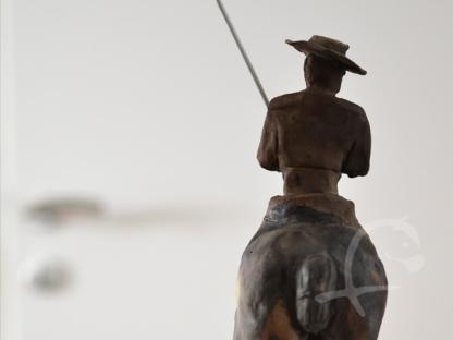 Reiter in Golega, Skulptur auf Steher
